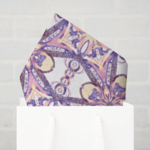 Papel De Seda Padrão geométrico cruzado - imitação do azulejo ce