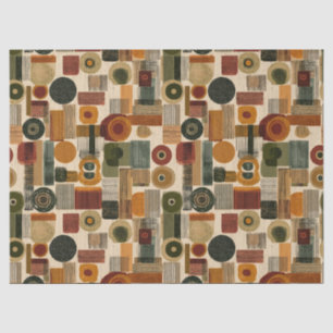Papel De Seda Padrão Geométrico Dark Mid Century (2)