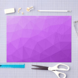 Papel De Seda Padrão geométrico de gradiente de lavanda roxa