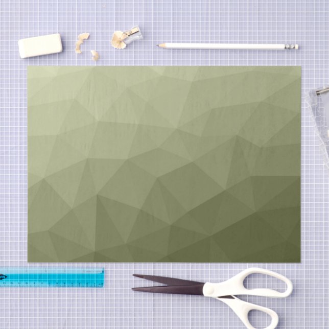 Papel De Seda Padrão geométrico de malha verde-claro do exército (Arte )