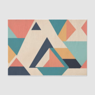 Papel De Seda Padrão Geométrico do Abstrato Retro