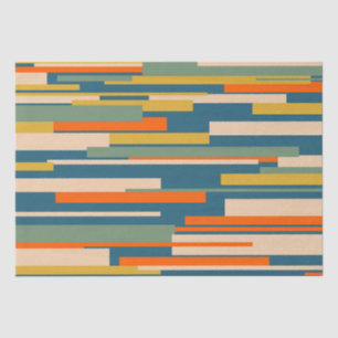 Papel De Seda Padrão Geométrico do Abstrato Retro Wright