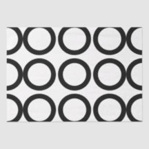 Padrão Geométrico do Círculo Negro e Branco