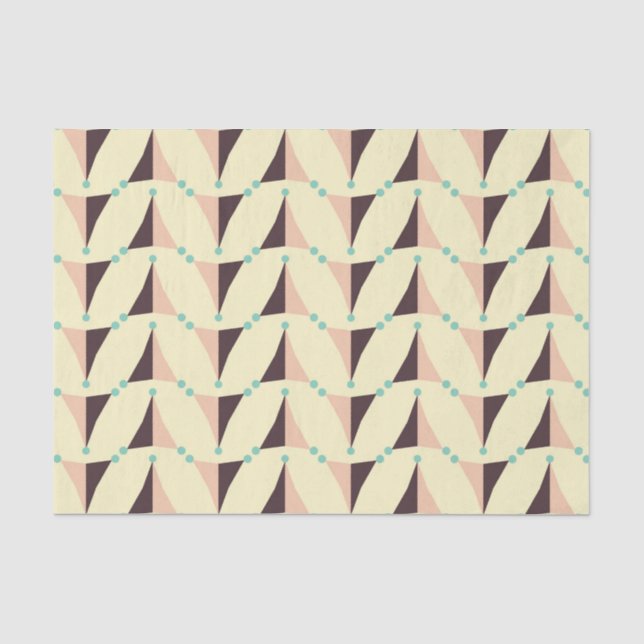 Papel De Seda Padrão geométrico em clima retrô (Frente )