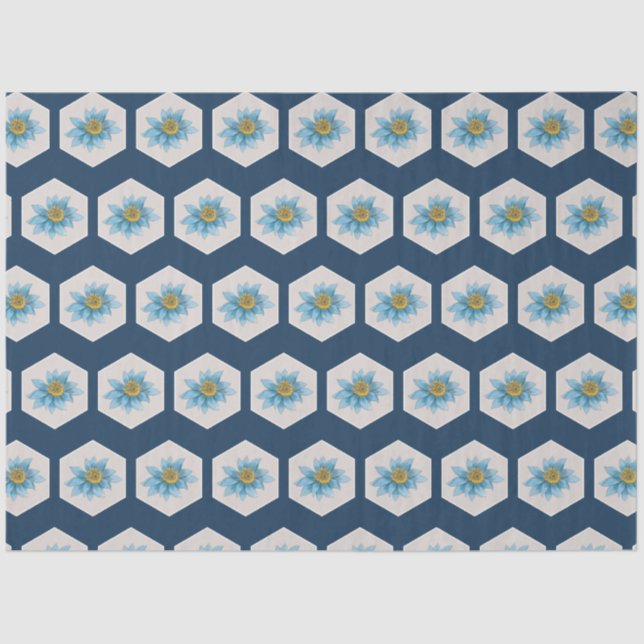 Papel De Seda Padrão Geométrico Lily Flower Japonês (Frente )