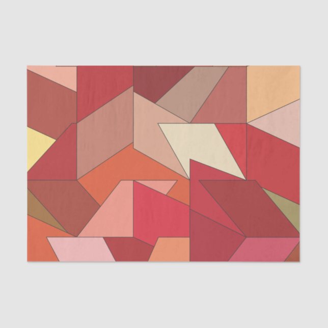 Papel De Seda Padrão Geométrico Moderno (Frente )