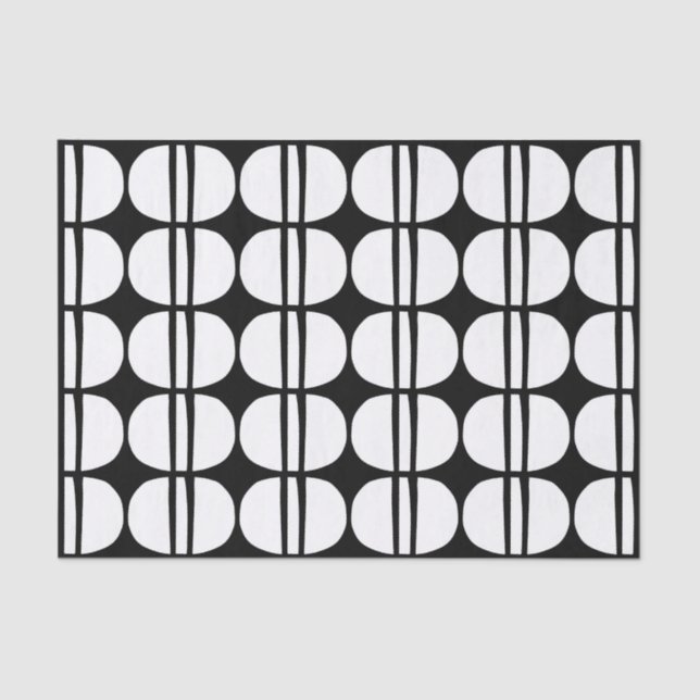 Papel De Seda Padrão Geométrico Moderno do meio século (Frente )