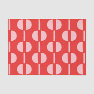 Papel De Seda Padrão Geométrico Moderno do Meio século Retroativ