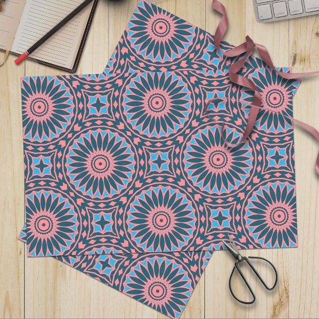 Papel De Seda Padrão Geométrico na moda Boho (Criador carregado)