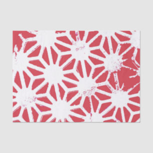 Papel De Seda Padrão geométrico vermelho