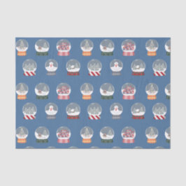 Papel De Seda Padrão geral de globos de neve -