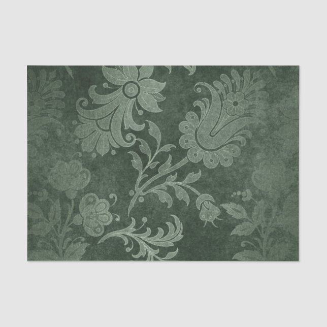 Papel De Seda Padrão Grunge Damask (Frente )