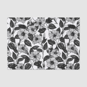Papel De Seda Padrão Hibiscus