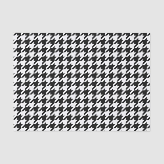 Papel De Seda Padrão houndstooth clássico design de verificação  (Frente )