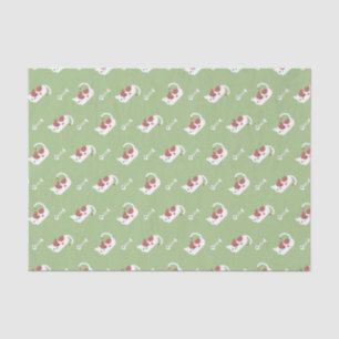 Papel De Seda Padrão I de Osso de Gato e Peixe