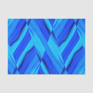 Papel De Seda Padrão Intrincado de Mármore Azul Cobalto