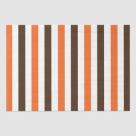 Papel De Seda Padrão Laranja Castanho Vertical Stripes