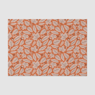 Papel De Seda Padrão Laranja Fall Folhas & Acorns