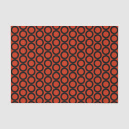 Papel De Seda Padrão Laranja Vermelho Preto