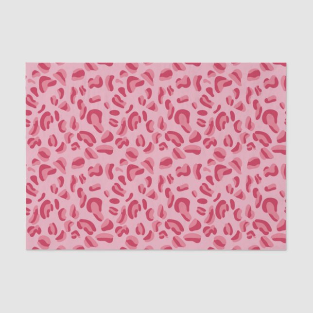 Papel De Seda Padrão-Leopardo Rosa (Frente )