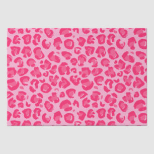 Papel De Seda Padrão-Leopardo Rosa