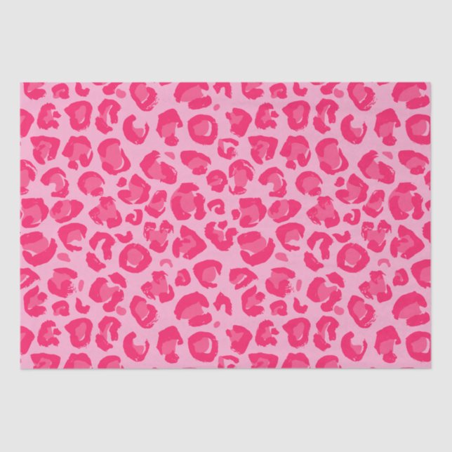 Papel De Seda Padrão-Leopardo Rosa (Frente )