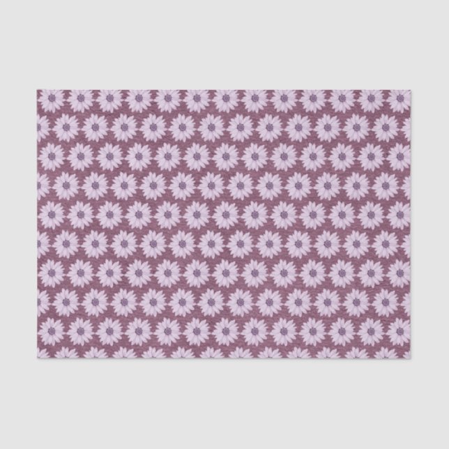 Papel De Seda Padrão Lilac e Flor Roxo (Frente )
