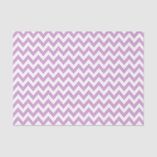 Papel De Seda Padrão Lilac ZigZag / Chevron (Frente )