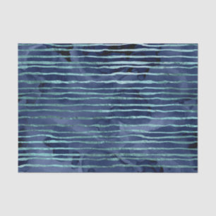 Papel De Seda Padrão Listrado Azul