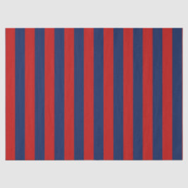 Papel De Seda Padrão Listrado Azul e Vermelho Elegante e Brilhan