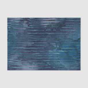 Papel De Seda Padrão Listrado Azul Marinho e Azul Turquesa