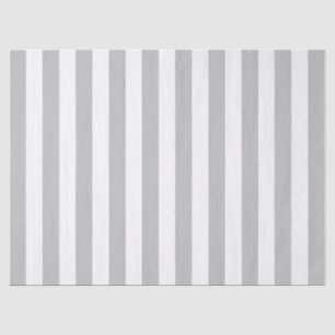 Papel De Seda Padrão Listrado Cinza e Branco Elegante