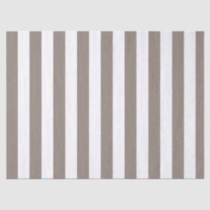 Papel De Seda Padrão Listrado de Bege e Branco Elegante