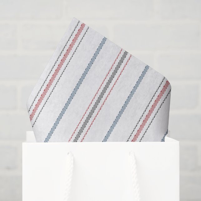 Papel De Seda Padrão listrado elegante. (Sacola de presentes)