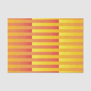Papel De Seda Padrão Listrado Laranja Amarelo