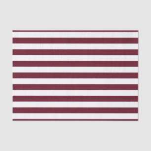 Papel De Seda Padrão Listrado Largo de Outono em Burgundy e Bran