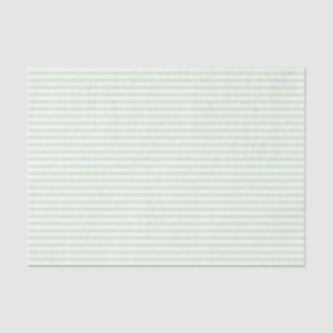 Papel De Seda Padrão Listrado Verde Jade Leitoso Claro e Branco