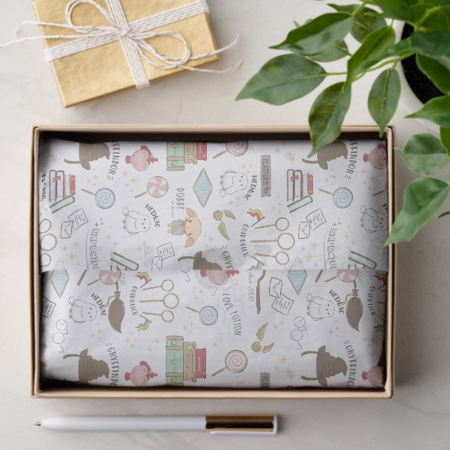 Papel De Seda Padrão Mágico Pequeno HARRY POTTER™ (Presente)
