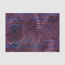 Papel De Seda Padrão marinho Azul e Borgonha Striped