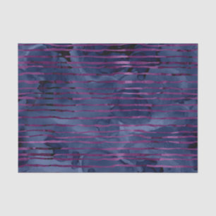 Papel De Seda Padrão marinho Azul e Roxo Striped