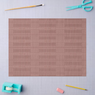 Papel De Seda Padrão Marrom Tribal