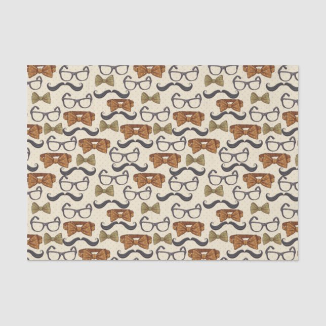 Papel De Seda Padrão Masculino Vintage (Frente )