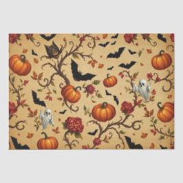 Papel De Seda Padrão Medieval Francês de Halloween
