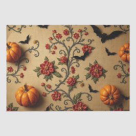 Papel De Seda Padrão Medieval Francês de Halloween