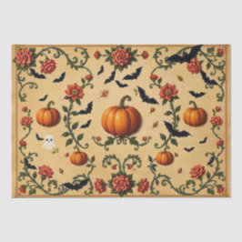 Papel De Seda Padrão Medieval Francês de Halloween