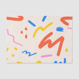 Papel De Seda padrão memphis contínuo