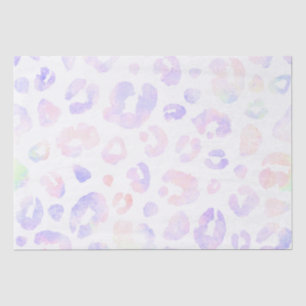 Papel De Seda Padrão Metálico Branco do leopardo