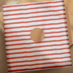 Papel De Seda Padrão Mínimo de Estirpe Vermelha e Branca Moderno