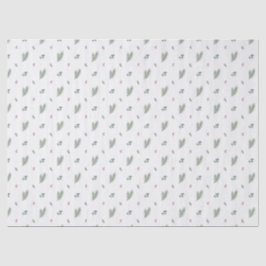 Papel De Seda Padrão Mínimo de Natal, Pinheiro, Frutas