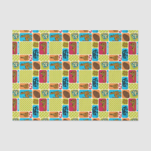 Papel De Seda Padrão Mistério Scooby-Doo (Frente )